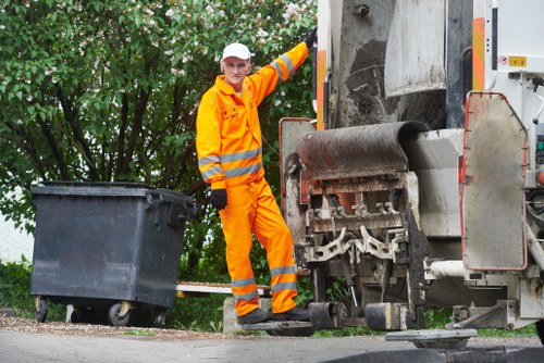 Eco-friendly rubbish sorting and recycling process in Aldgate
